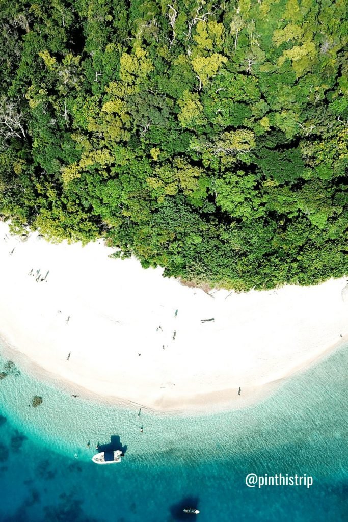 Drone photo of Nudey Beach at Fitzory Island, Queensland Australia