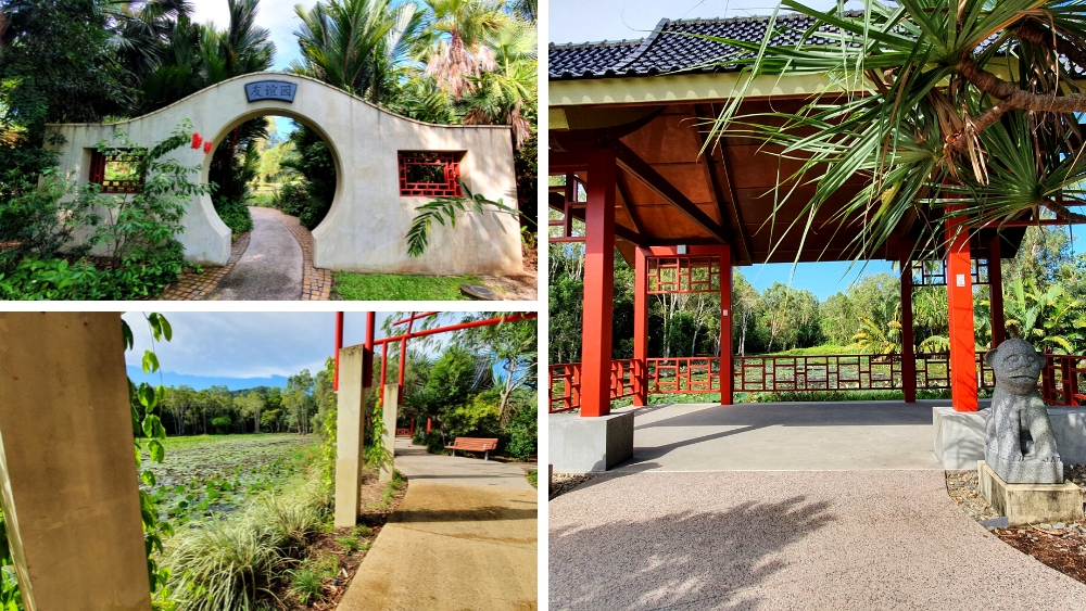 Zhanjiang Friendship Garden overlooking the Centenary Lakes of the Cairns Botanical Gardens